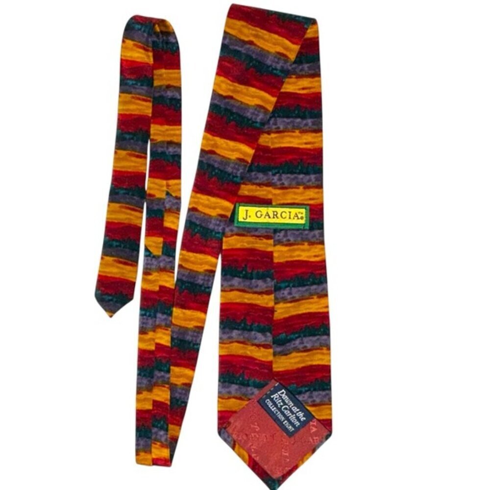 Jerry Garcia Silk Tie Grateful Dead Landscape Series Dawn at Ritz Vintage 1990 - Picture 3 of 11